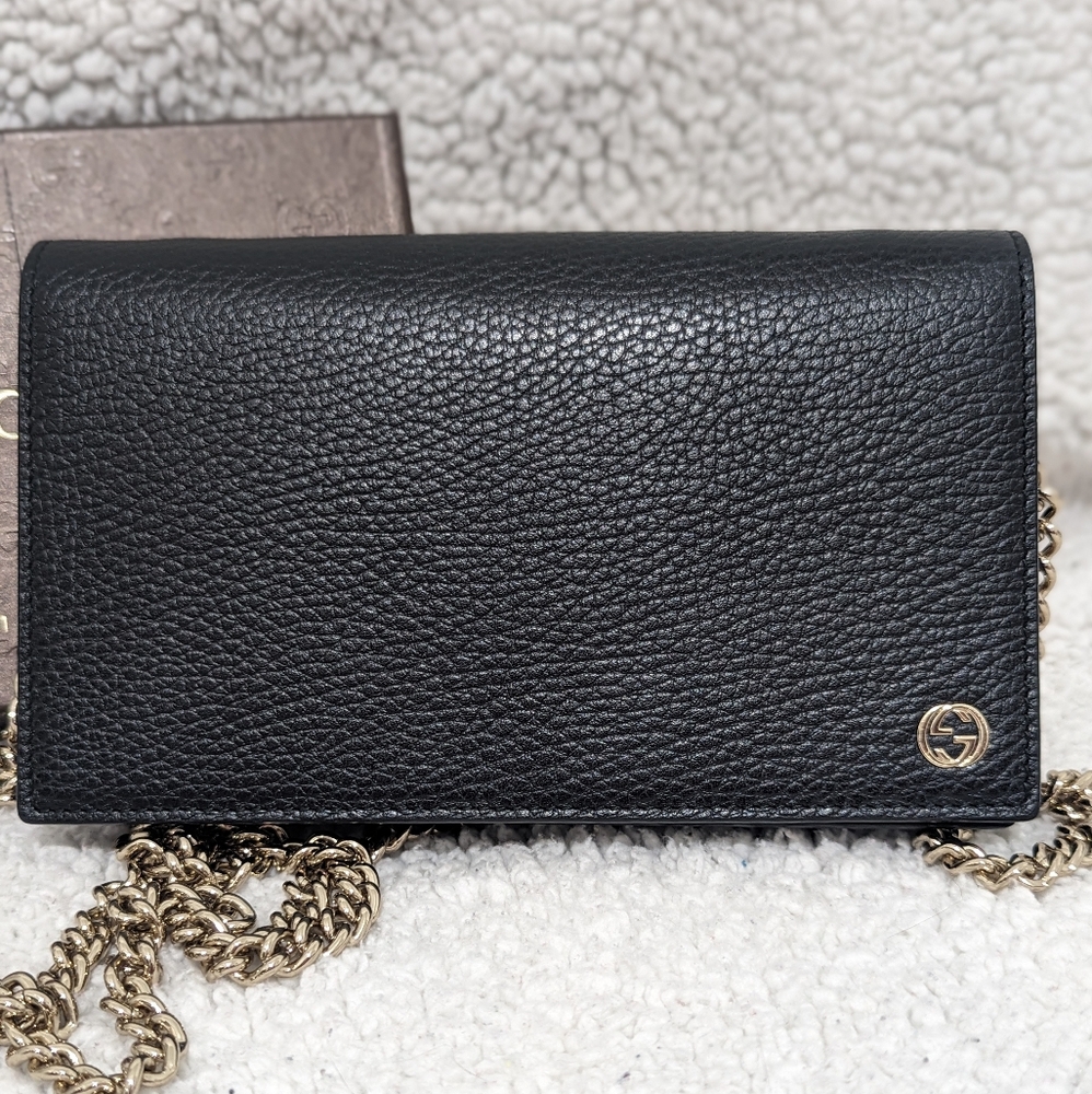 Black Gucci leather crossbody
